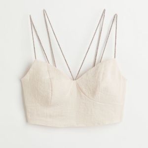 H&M Sparkle Strap Crop Top